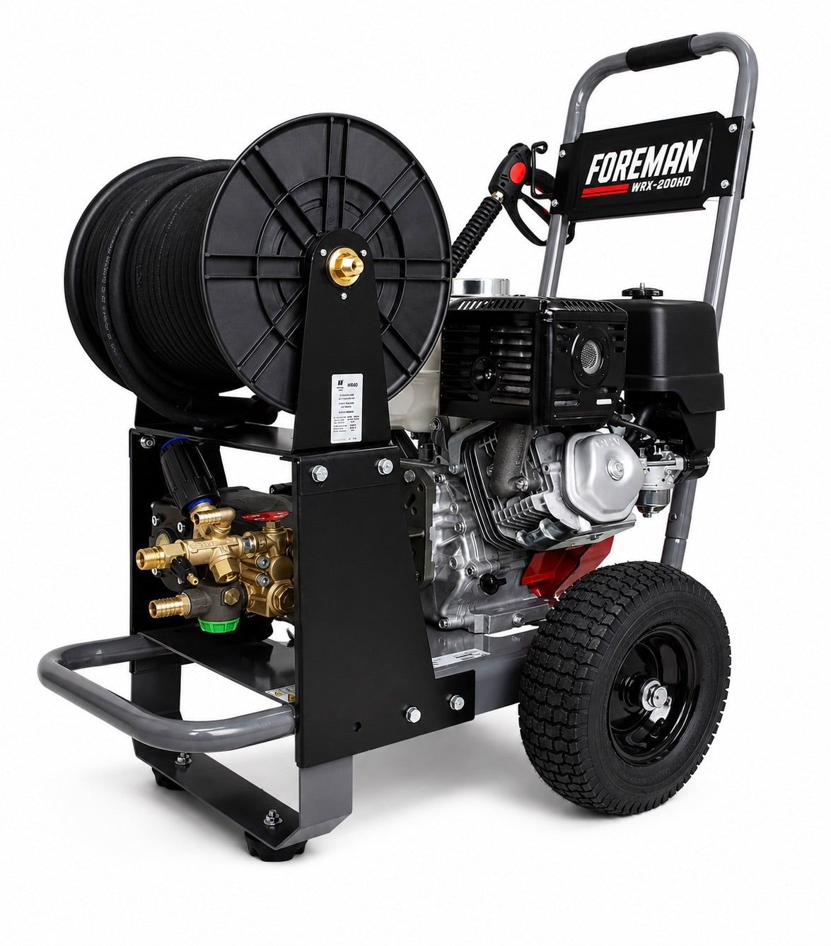WRX-200HDR Petrol Pressure Washer with 40m Hose Reel | 200 bar
