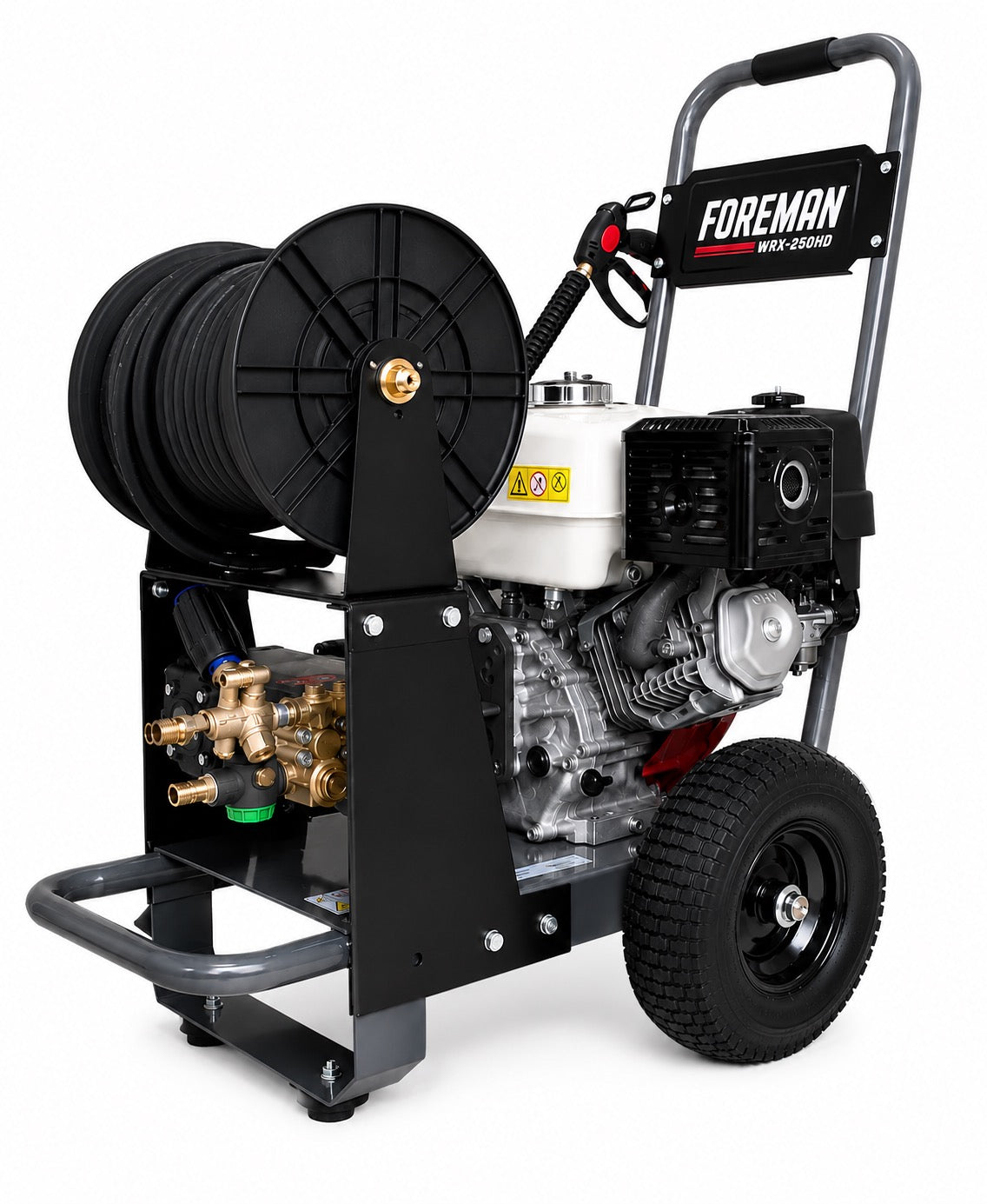 WRX-250HDR Petrol Pressure Washer with 40m Hose Reel | 250 bar
